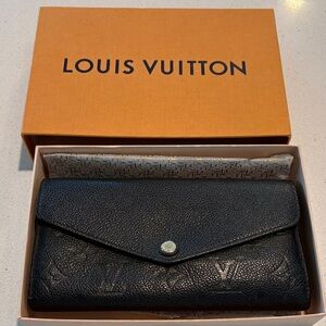 Louis Vuitton Black Embossed Monogram Continental Wallet